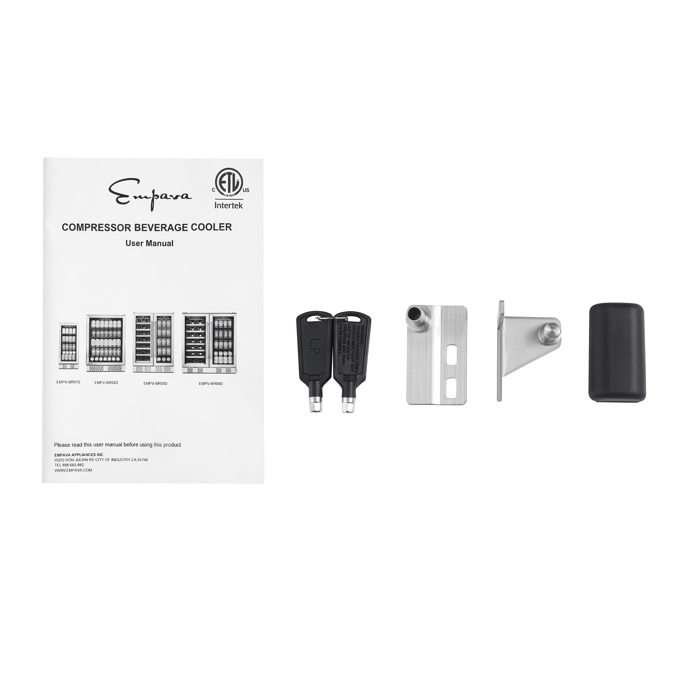 24" Freestanding & Under Counter 140 Cans Beverage Fridge - Empava BR02S - Empava - Wine Fridge Pros