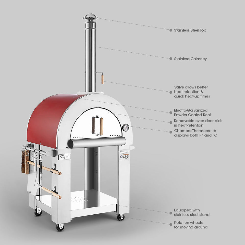 Outdoor Wood Fired Pizza Oven - Empava PG06 - Empava - Wine Fridge Pros