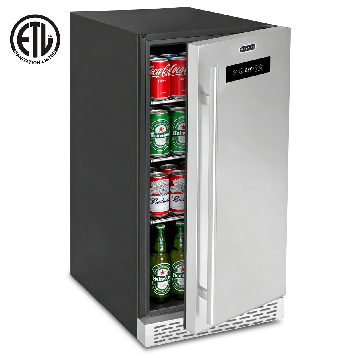 15″ Built-in 2.9 cu. ft. Beer Keg Froster Beverage Refrigerator with Digital Controls - Whynter BEF-286SB - Whynter - Wine Fridge Pros