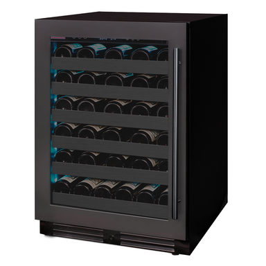 Reserva Series 50 Bottle 34" Tall Single Zone Left Hinge Black Stainless Steel Wine Cooler Refrigerator - Allavino BDW5034S-1BSL - Allavino - Wine Fridge Pros