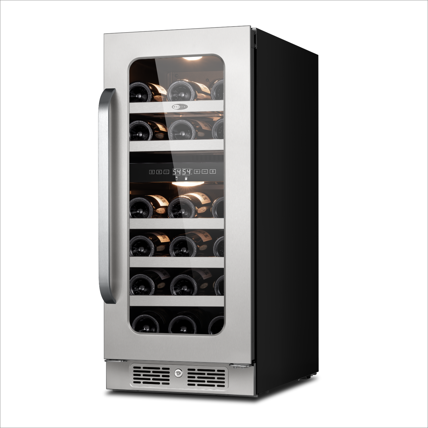 15″ Undercounter 29 Bottle Seamless Stainless Steel Wine Fridge - BSR-029DW