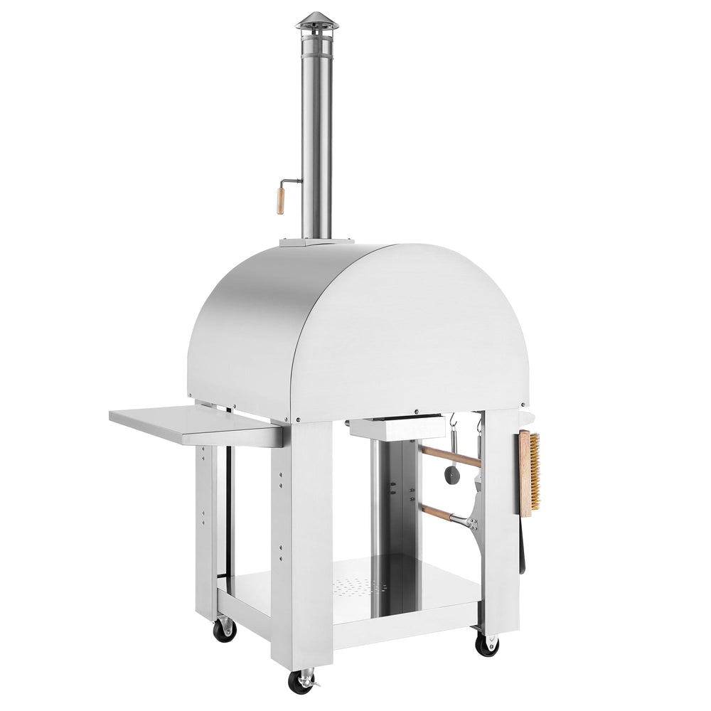 Outdoor Wood Fired Pizza Oven With Side Table - Empava PG05 - Empava - Wine Fridge Pros