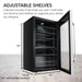 121 Can Freestanding Beverage Refrigerator cooler with Digital Control and Lock Stainless Steel - Whynter BR-1211DS - Whynter - Wine Fridge Pros