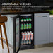 80 Can Capacity Built-in Black Glass 3.0 cu ft. Beverage Refrigerator - Whynter BBR-801BG - Whynter - Wine Fridge Pros