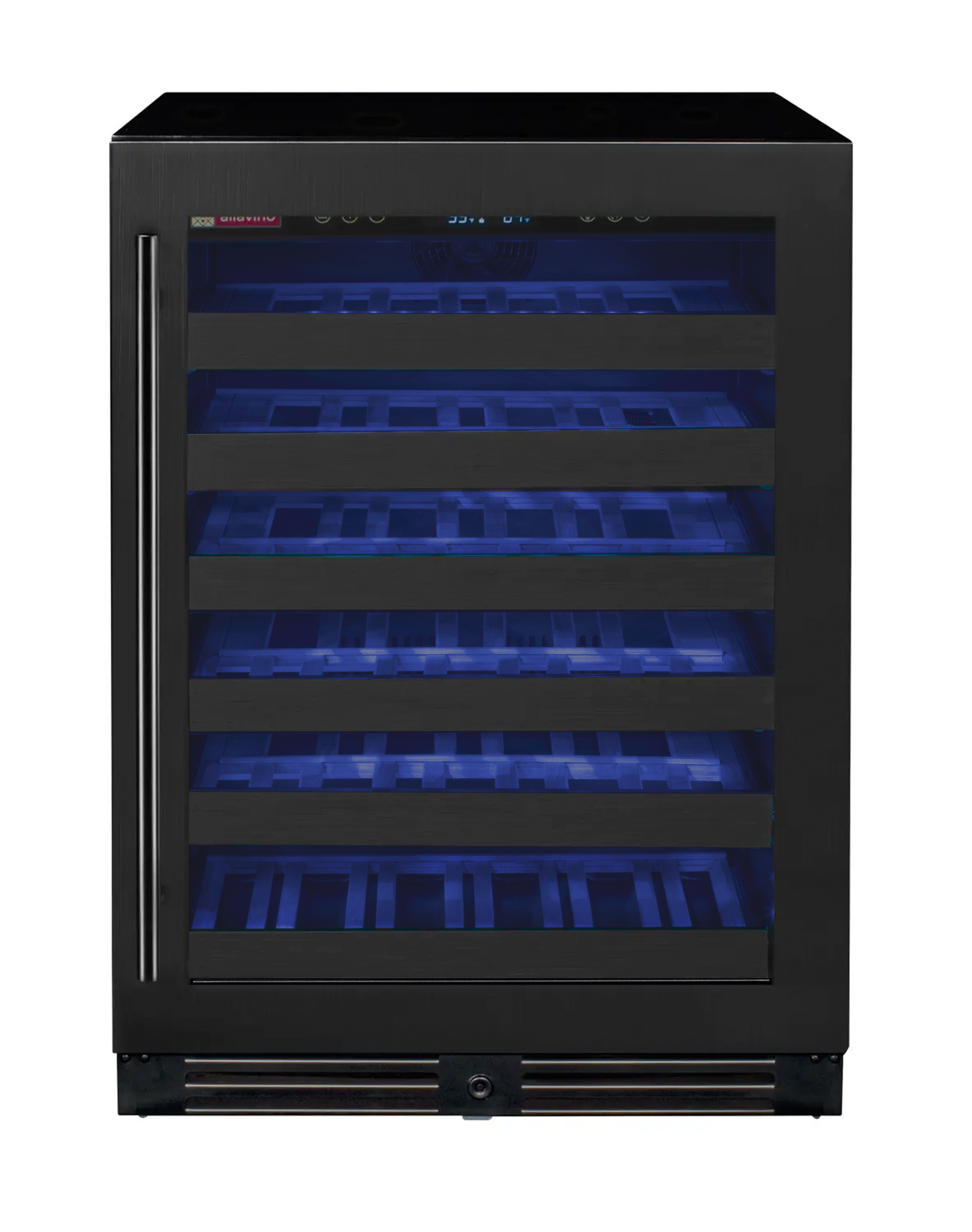 Reserva Series 50 Bottle Single Zone Built-in Luxury Wine Refrigerator with Black Stainless Steel Door - Right Hinge - Allavino BDW5034S-1BSR - Allavino - Wine Fridge Pros