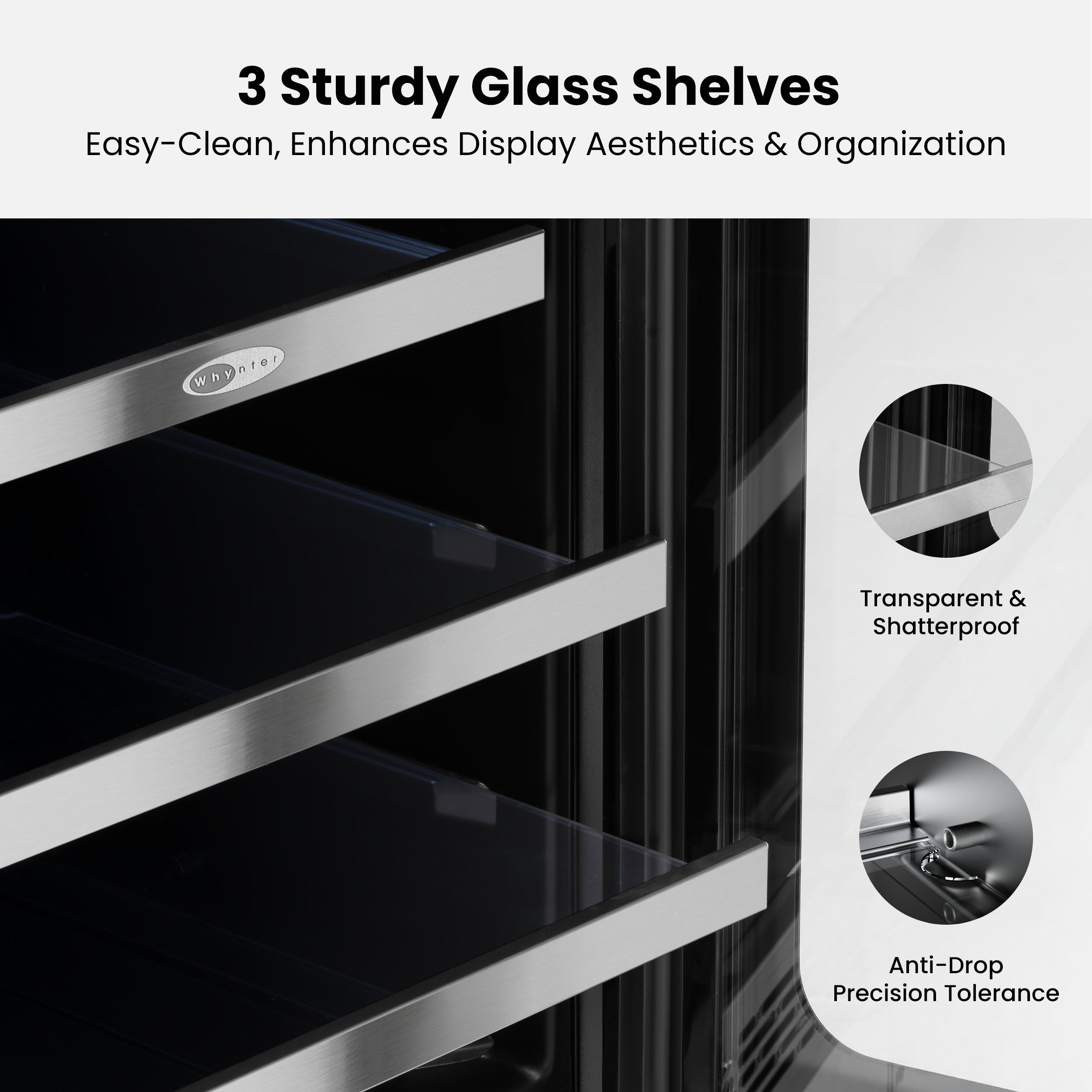 15″ Undercounter 128 Cans Seamless Stainless Steel Beverage Fridge | BSR-080SB