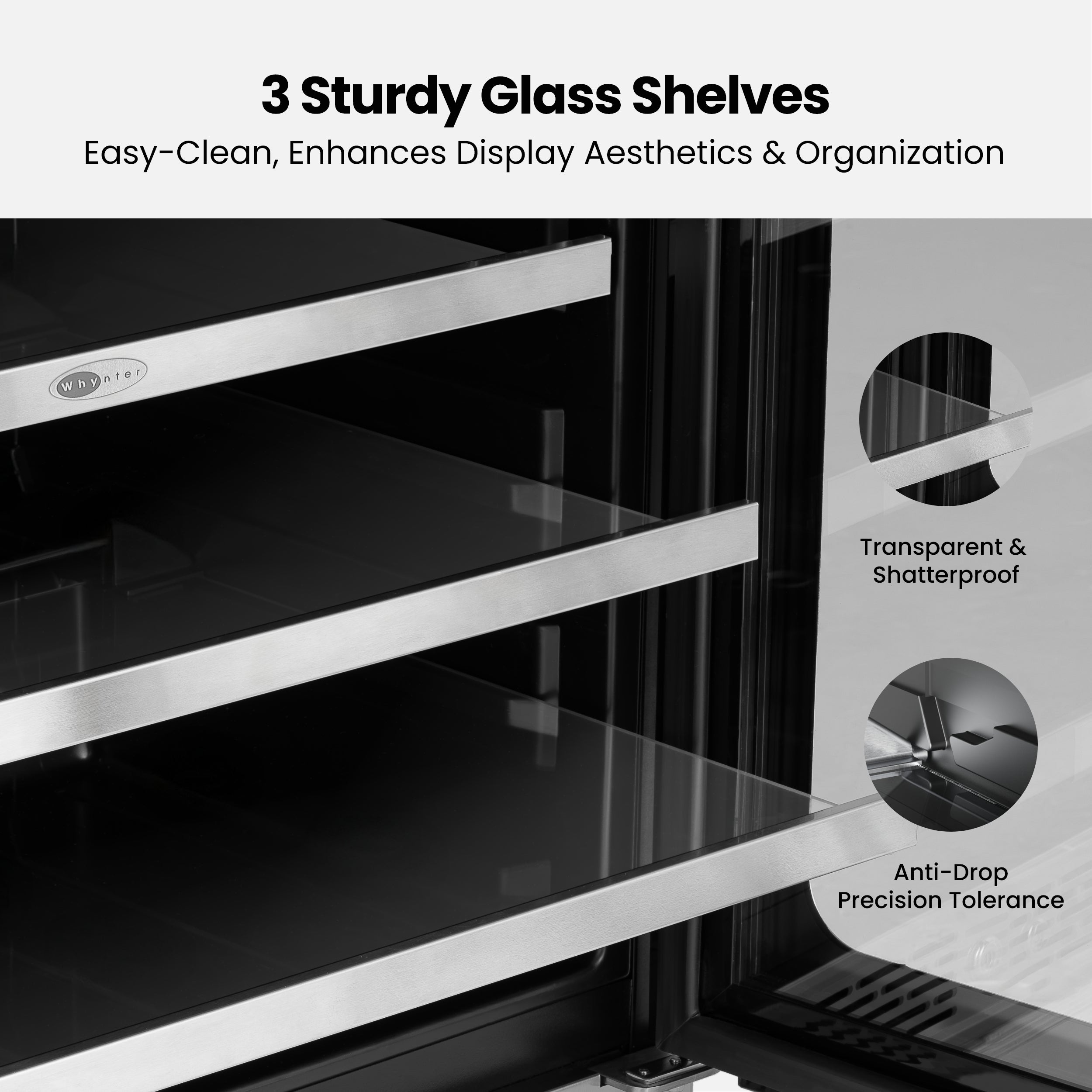 24″ Undercounter 166 Cans Seamless Stainless Steel Beverage Fridge | BSR-140SB