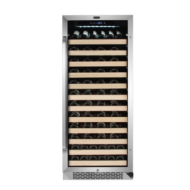 100 Bottle Built-in Stainless Steel Compressor Wine Refrigerator with Display Rack and LED display - Whynter BWR-1002SD - Whynter - Wine Fridge Pros