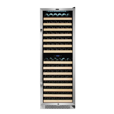 164 Bottle Built-in Stainless Steel Dual Zone Compressor Wine Refrigerator with Display Rack and LED display - Whynter BWR-1642DZ - Whynter - Wine Fridge Pros