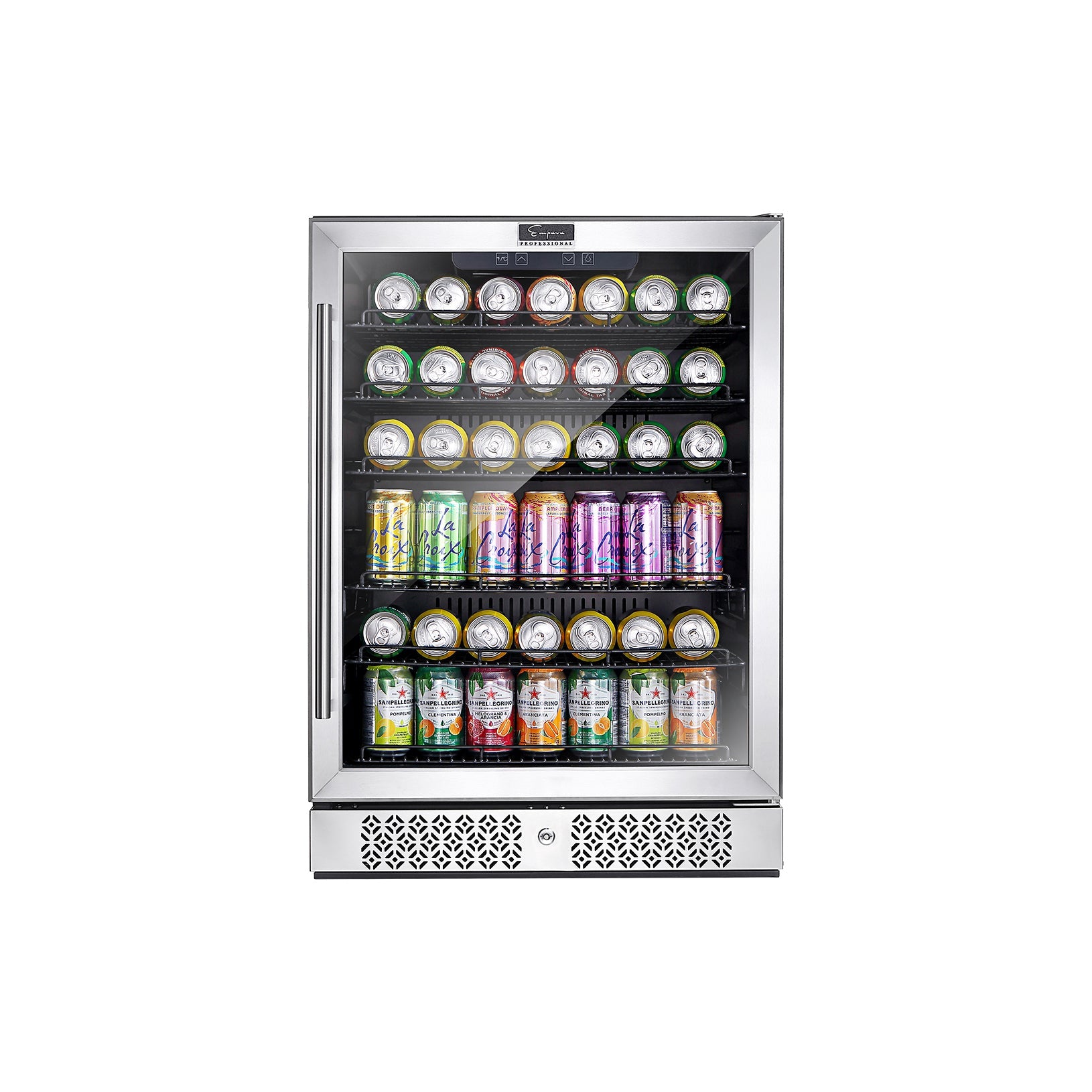 24" Freestanding & Under Counter 140 Cans Beverage Fridge - Empava BR02S - Empava - Wine Fridge Pros