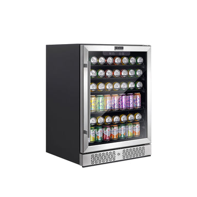 24" Freestanding & Under Counter 140 Cans Beverage Fridge - Empava BR02S - Empava - Wine Fridge Pros