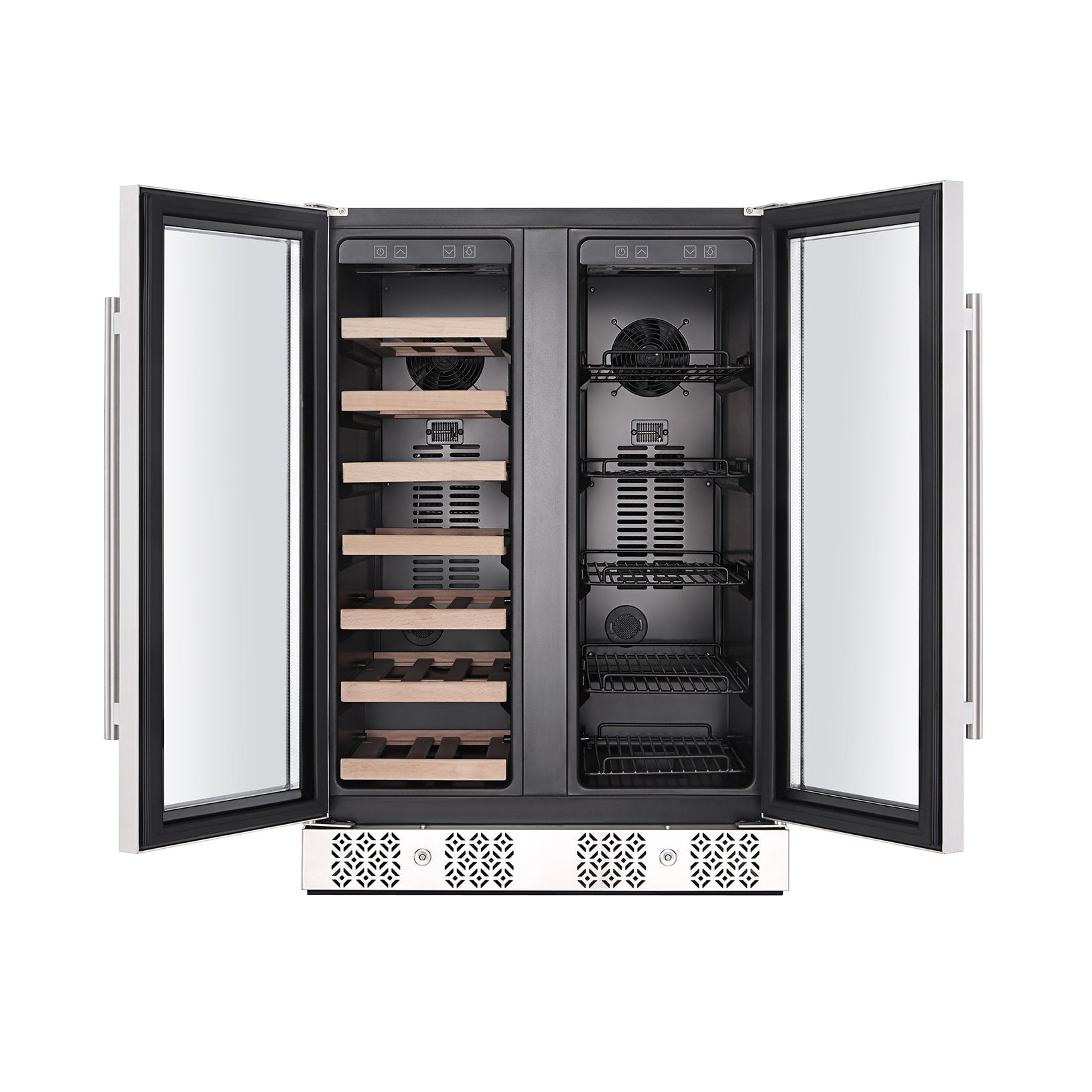 24" Dual Zone Wine and Beer Fridge Beverage Cooler - Empava BR03D - Empava - Wine Fridge Pros
