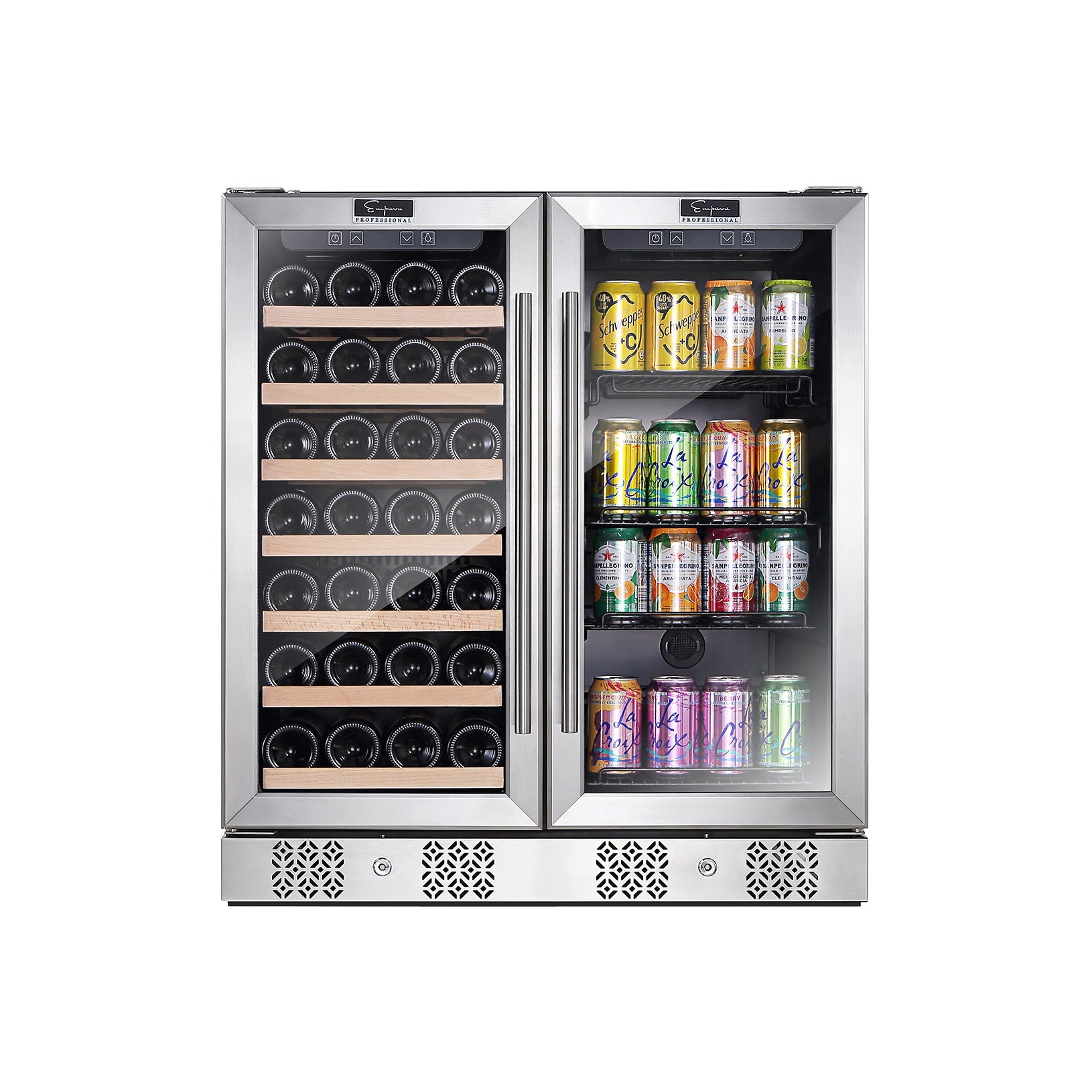 31" Dual Zone Wine and Beer Fridge Beverage Cooler - Empava BR04D - Empava - Wine Fridge Pros