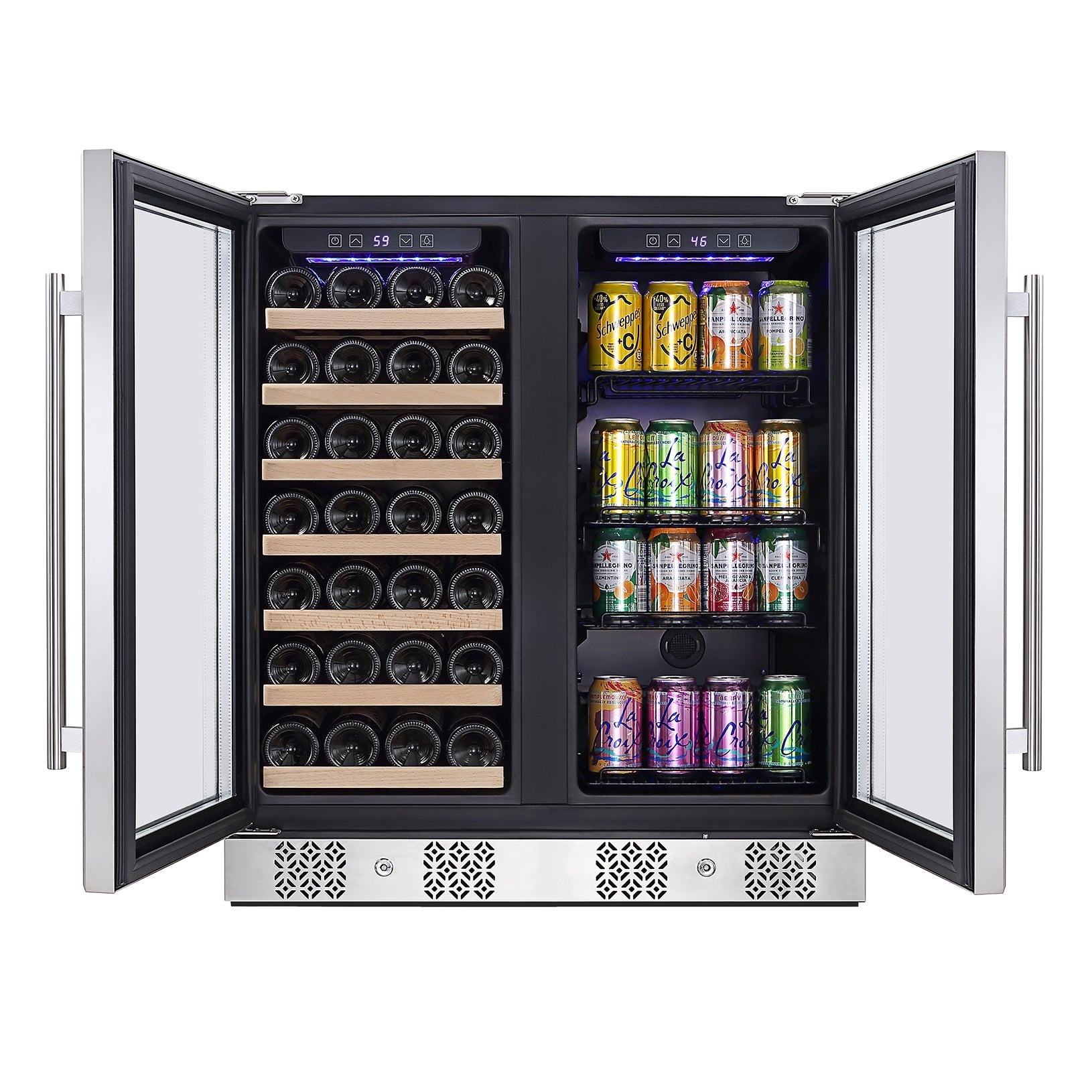 31" Dual Zone Wine and Beer Fridge Beverage Cooler - Empava BR04D - Empava - Wine Fridge Pros