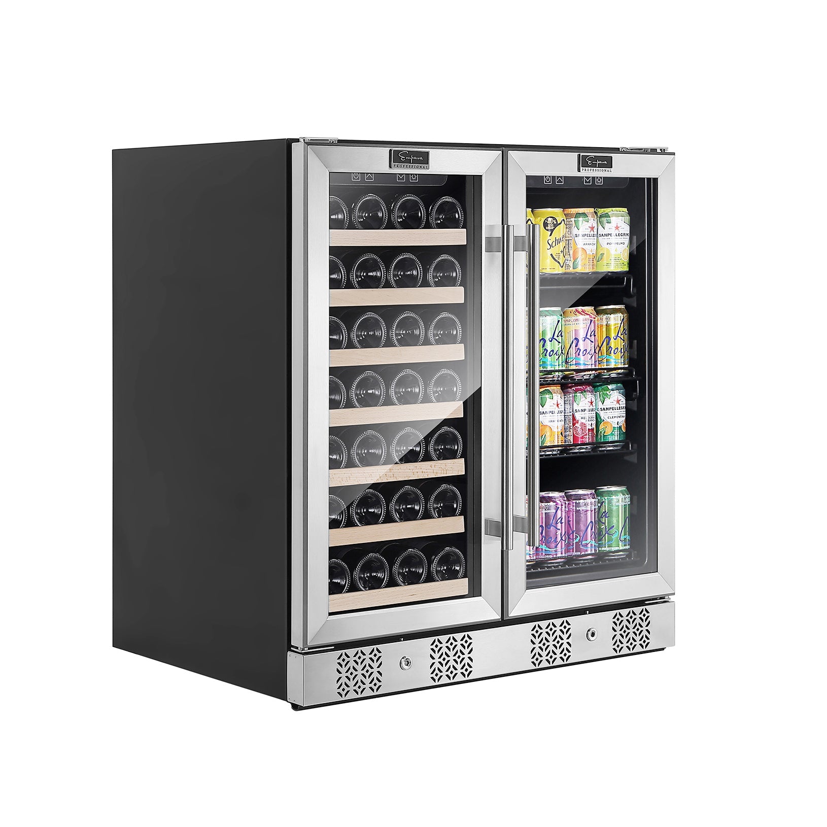 31" Dual Zone Wine and Beer Fridge Beverage Cooler - Empava BR04D - Empava - Wine Fridge Pros