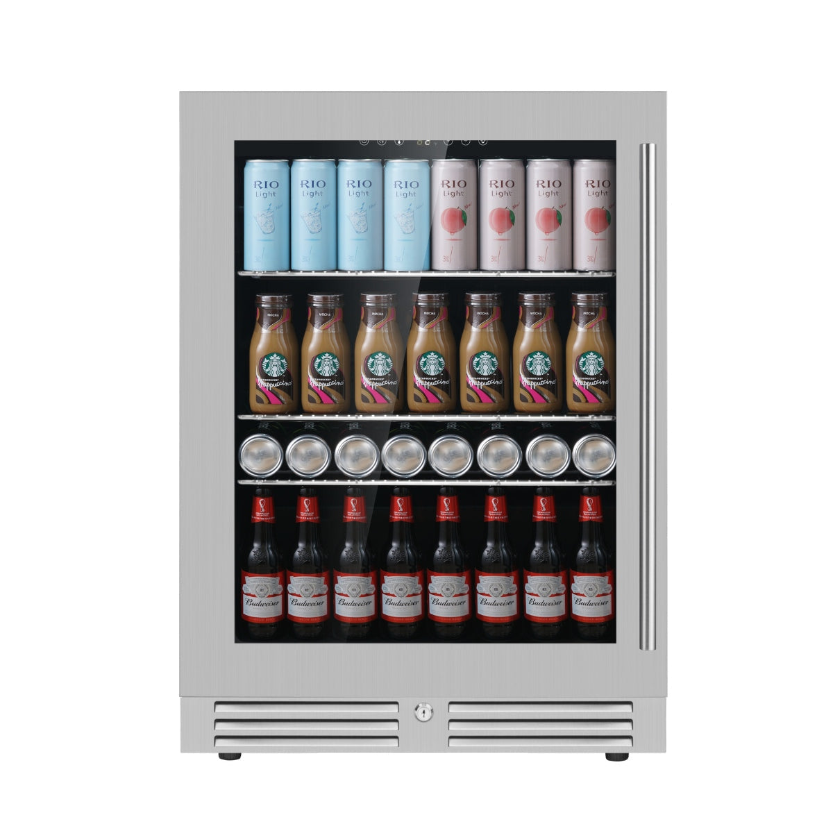 24 Inch Under Counter LOW-E Glass Door Beer Fridge - KingsBottle KBU145BX - KingsBottle - Wine Fridge Pros