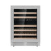 24 Inch Under Counter LOW-E Glass Door Dual Zone Wine Cooler - KingsBottle KBU145DX - KingsBottle - Wine Fridge Pros