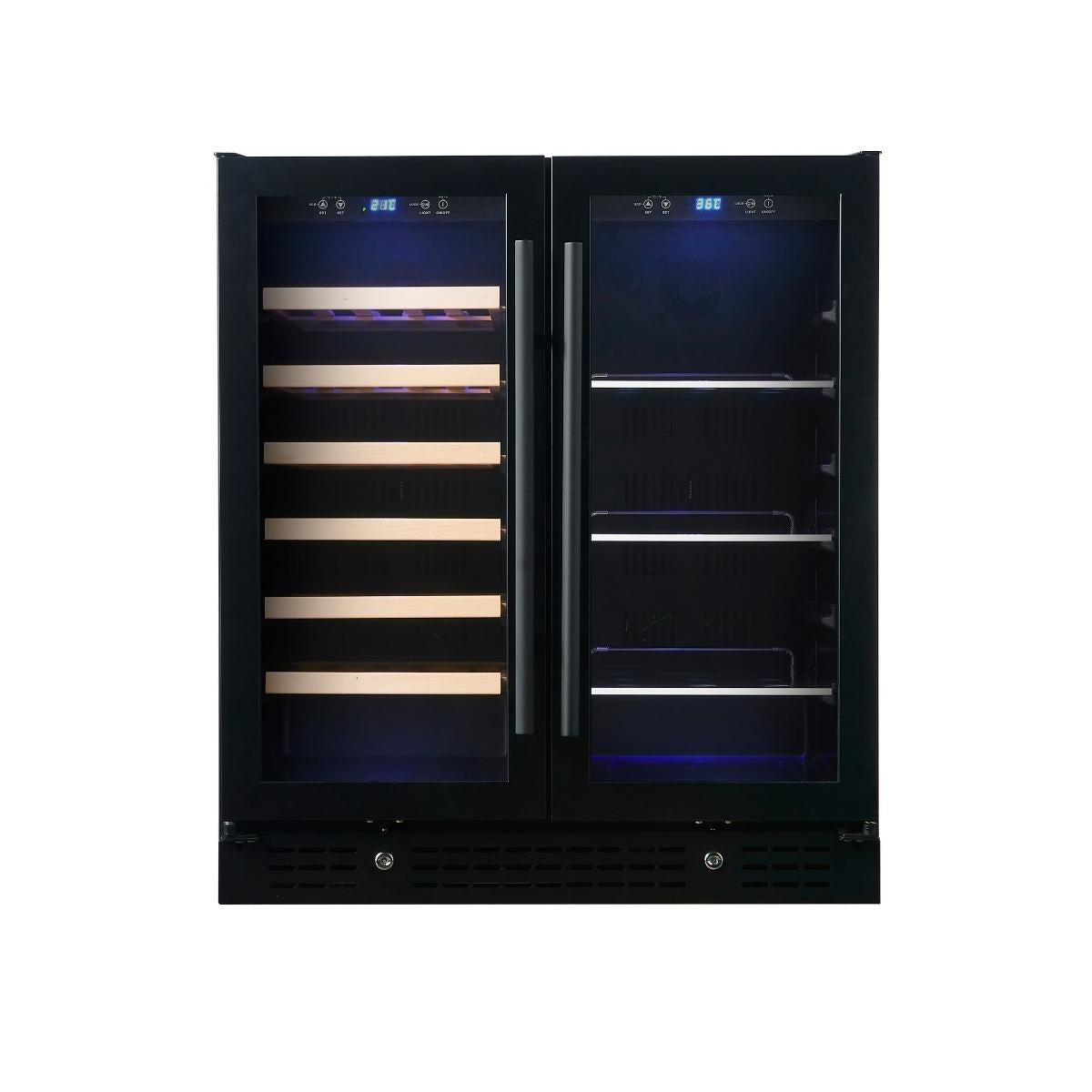 30" Combination Beer and Wine Cooler with Low-E Glass Door - KingsBottle KBU165BW - KingsBottle - Wine Fridge Pros