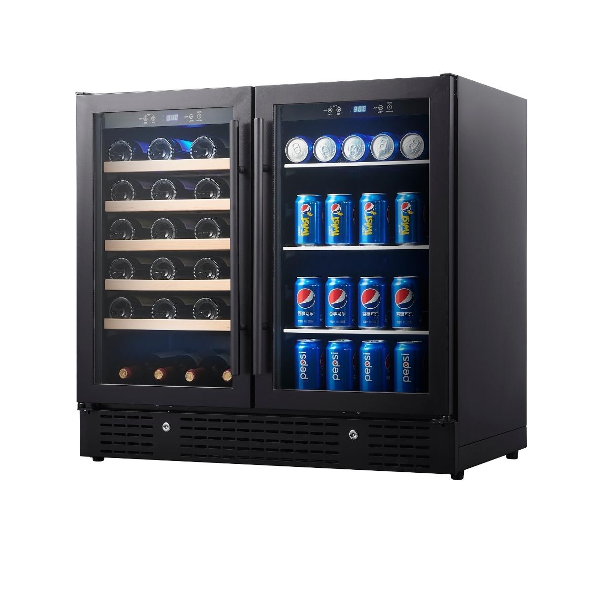 36" Beer and Wine Cooler Combination with Low-E Glass Door - KingsBottle KBU190BW - KingsBottle - Wine Fridge Pros