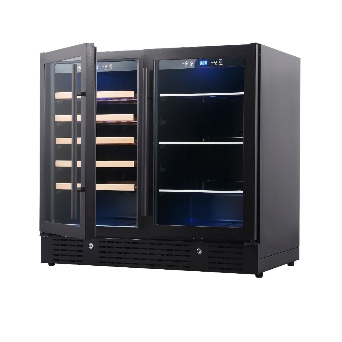36" Beer and Wine Cooler Combination with Low-E Glass Door - KingsBottle KBU190BW - KingsBottle - Wine Fridge Pros