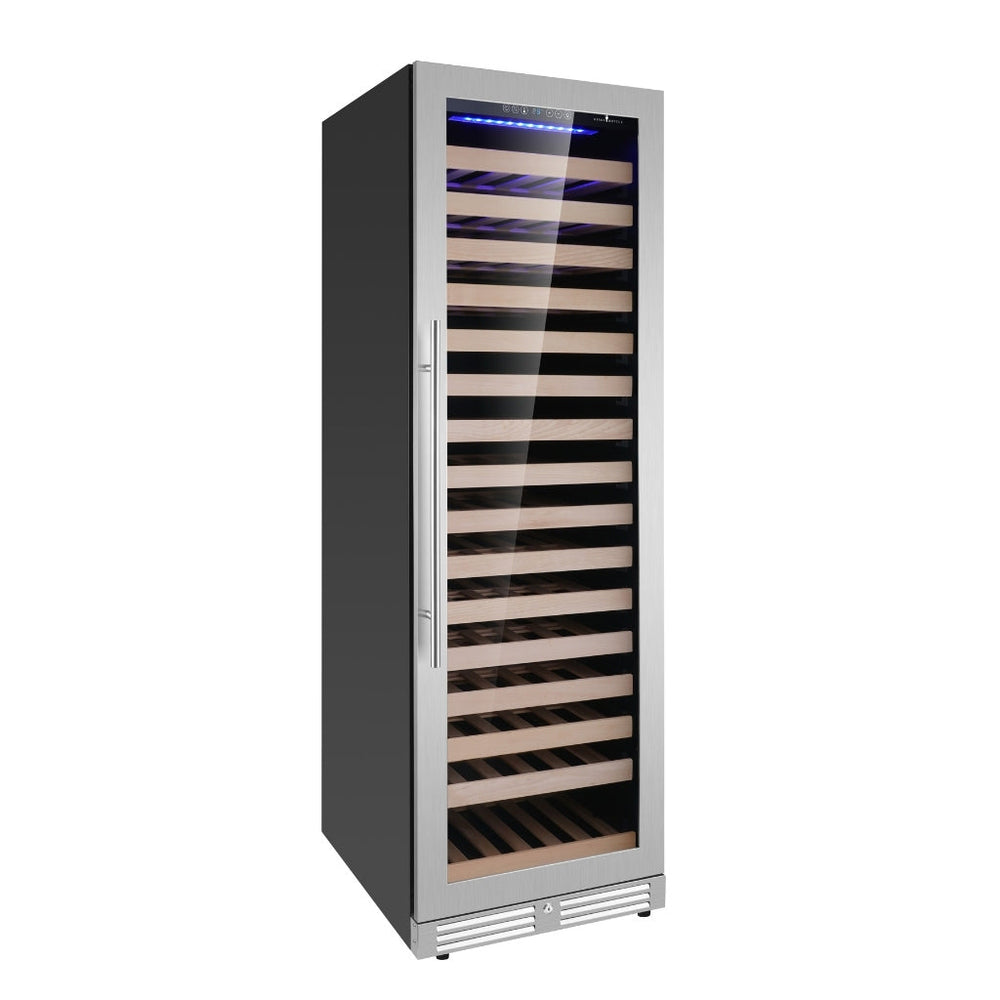 Upright Single Zone Large Wine Cooler With Low-E Glass Door - KingsBottle KBU425WX - KingsBottle - Wine Fridge Pros