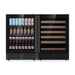 Ultimate Under-Bench Wine & Beverage Refrigerator Combo with Low-E Glass Door - KingsBottle KBU145BW2 - KingsBottle - Wine Fridge Pros