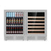 Ultimate Under-Bench Wine & Beverage Refrigerator Combo with Low-E Glass Door - KingsBottle KBU145BW2 - KingsBottle - Wine Fridge Pros