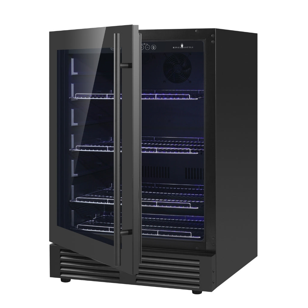 24 Inch Under Counter LOW-E Glass Door Beer Fridge - KingsBottle KBU145BX - KingsBottle - Wine Fridge Pros