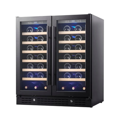 30-inch Dual Zone Wine Cooler with Low-E Glass Door - KingsBottle KBU165W2 - KingsBottle - Wine Fridge Pros
