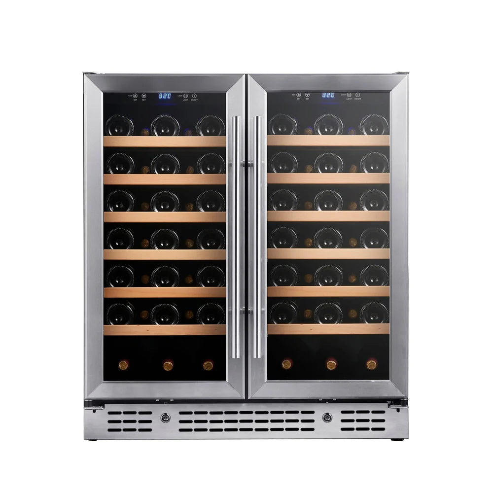 30-inch Dual Zone Wine Cooler with Low-E Glass Door - KingsBottle KBU165W2 - KingsBottle - Wine Fridge Pros