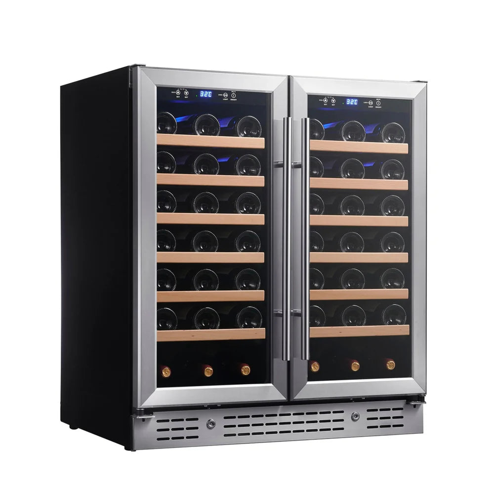 30-inch Dual Zone Wine Cooler with Low-E Glass Door - KingsBottle KBU165W2 - KingsBottle - Wine Fridge Pros