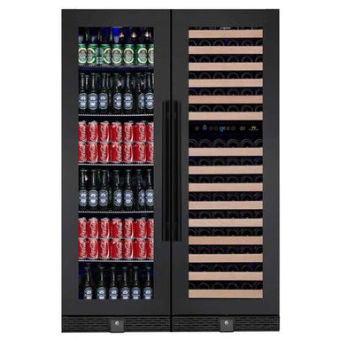 72" Tall Beer And Wine Refrigerator Combo With Glass Door - KingsBottle KBU170BW3 - KingsBottle - Wine Fridge Pros