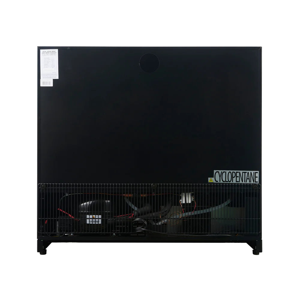 36-inch Under Bench Dual-Zone Wine Cooler with Low-E Glass Door - KingsBottle KBU190W2 - KingsBottle - Wine Fridge Pros