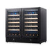 36-inch Under Bench Dual-Zone Wine Cooler with Low-E Glass Door - KingsBottle KBU190W2 - KingsBottle - Wine Fridge Pros