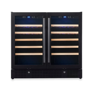 36-inch Under Bench Dual-Zone Wine Cooler with Low-E Glass Door - KingsBottle KBU190W2 - KingsBottle - Wine Fridge Pros