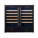 36-inch Under Bench Dual-Zone Wine Cooler with Low-E Glass Door - KingsBottle KBU190W2 - KingsBottle - Wine Fridge Pros