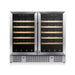 36-inch Under Bench Dual-Zone Wine Cooler with Low-E Glass Door - KingsBottle KBU190W2 - KingsBottle - Wine Fridge Pros
