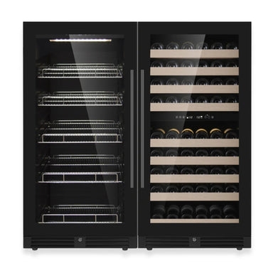 47" High Wine & Beverage Refrigerator Combo with Triple Temp. Zones - KingsBottle KBU265BW3 - KingsBottle - Wine Fridge Pros