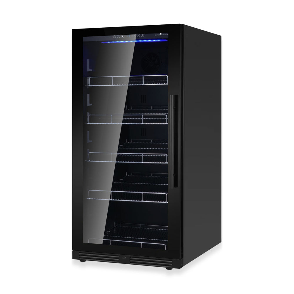 389 Cans Capacity Upright Beverage Refrigerator With Low-E Glass Door - KingsBottle KBU265BX - KingsBottle - Wine Fridge Pros