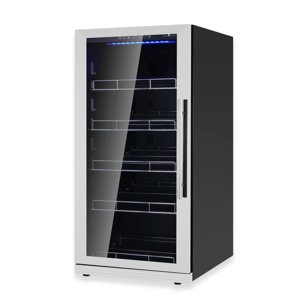 389 Cans Capacity Upright Beverage Refrigerator With Low-E Glass Door - KingsBottle KBU265BX - KingsBottle - Wine Fridge Pros