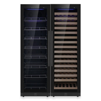 Ultimate Wine & Beverage Upright Refrigerator Combo with Low-E Glass Door - KingsBottle KBU425BW2 - KingsBottle - Wine Fridge Pros