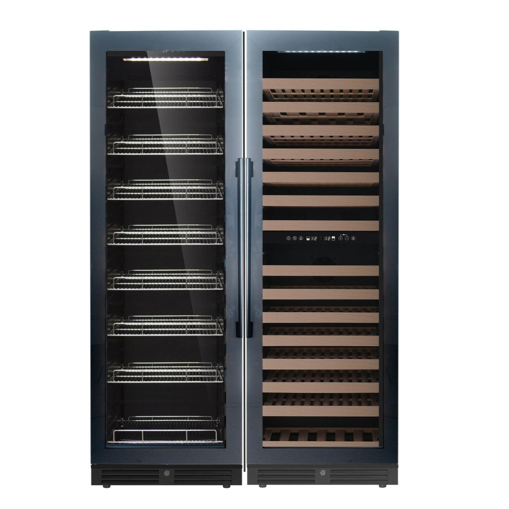 Upright Wine & Beverage cooler Combo With Low-E Glass - KingsBottle KBU425BW3 - KingsBottle - Wine Fridge Pros