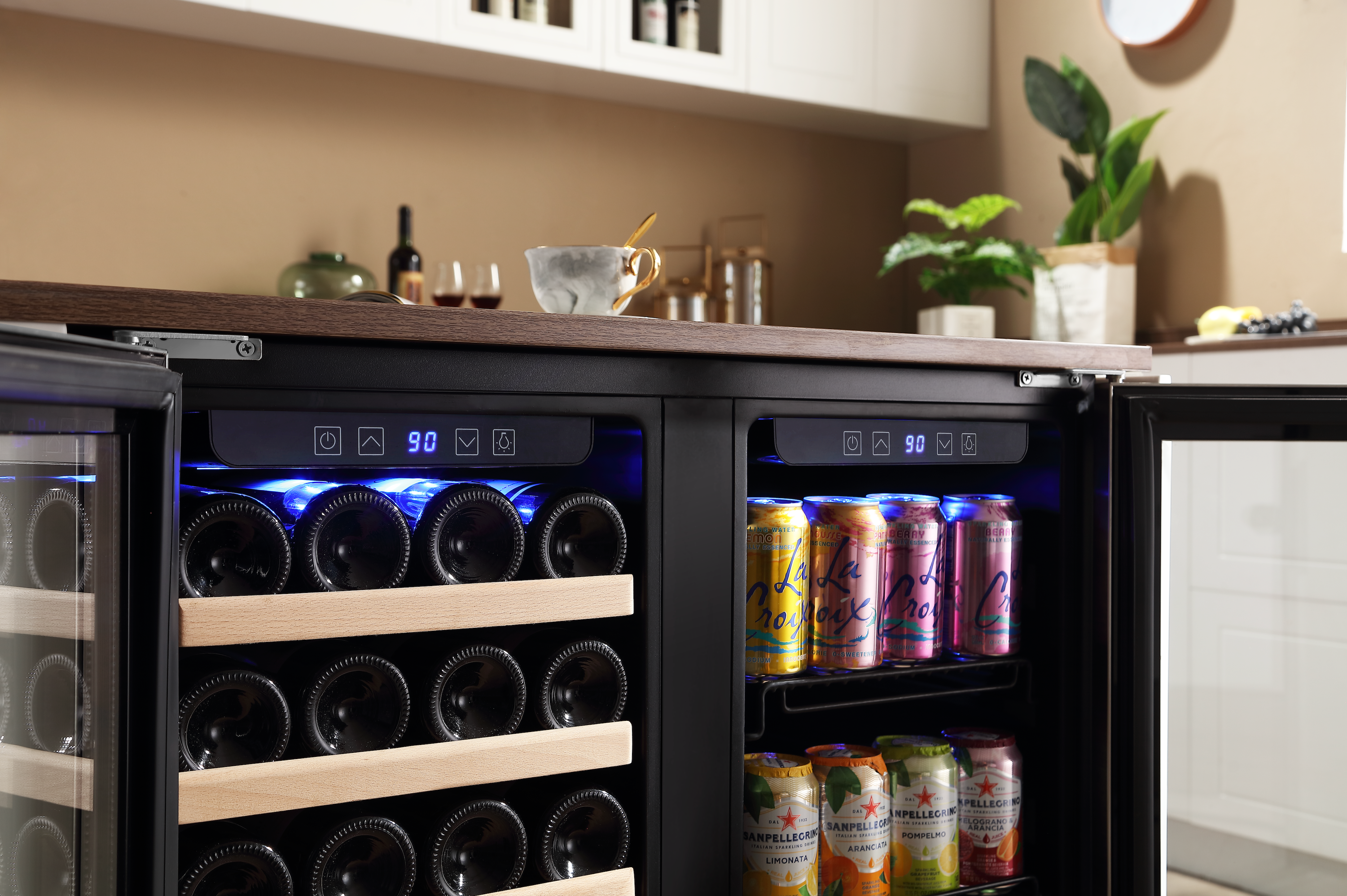 31" Dual Zone Wine and Beer Fridge Beverage Cooler - Empava BR04D - Empava - Wine Fridge Pros