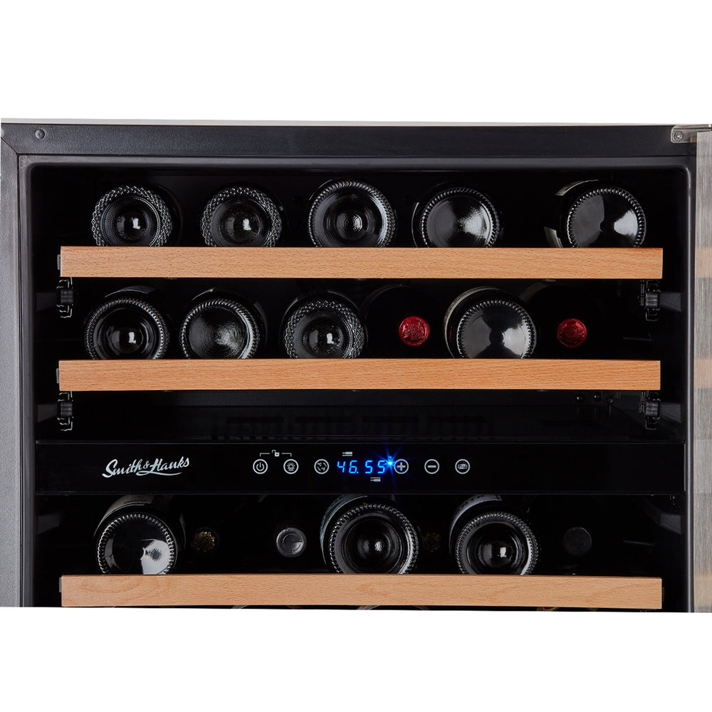 46 Bottle Premium Dual Zone Under Counter Wine Cooler - Smith & Hanks RE100009 RW145DRE - Smith & Hanks - Wine Fridge Pros