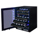 Reserva Series 50 Bottle 34" Tall Dual Zone Left Hinge Black Stainless Steel Wine Cooler Refrigerator - Allavino BDW5034D-2BSL - Allavino - Wine Fridge Pros