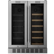 24" Dual Zone Wine and Beer Fridge Beverage Cooler - Empava BR07D - Empava - Wine Fridge Pros