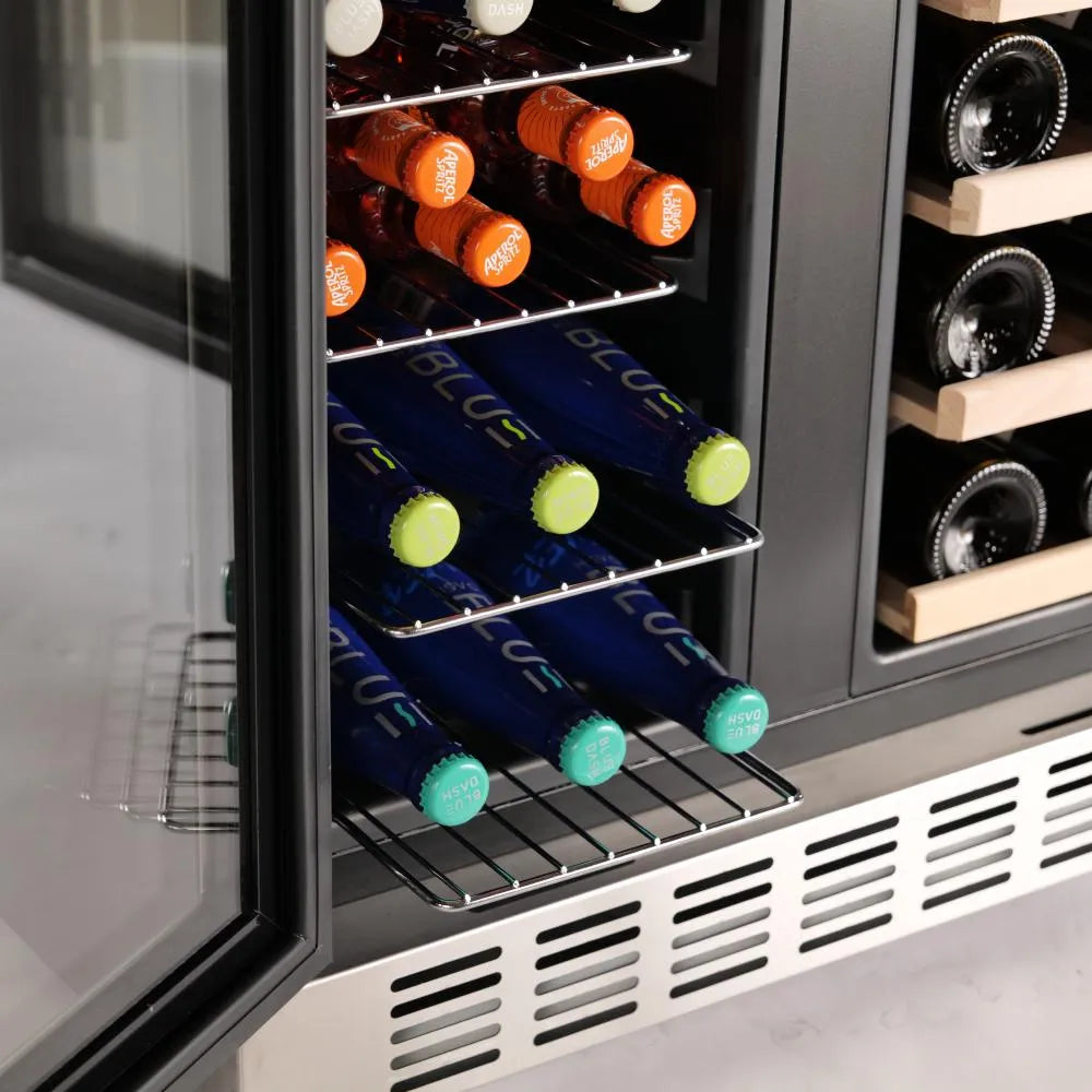 24" Dual Zone Wine and Beer Fridge Beverage Cooler - Empava BR07D - Empava - Wine Fridge Pros