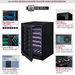 Reserva Series 50 Bottle 34" Tall Single Zone Left Hinge Black Stainless Steel Wine Cooler Refrigerator - Allavino BDW5034S-1BSL - Allavino - Wine Fridge Pros