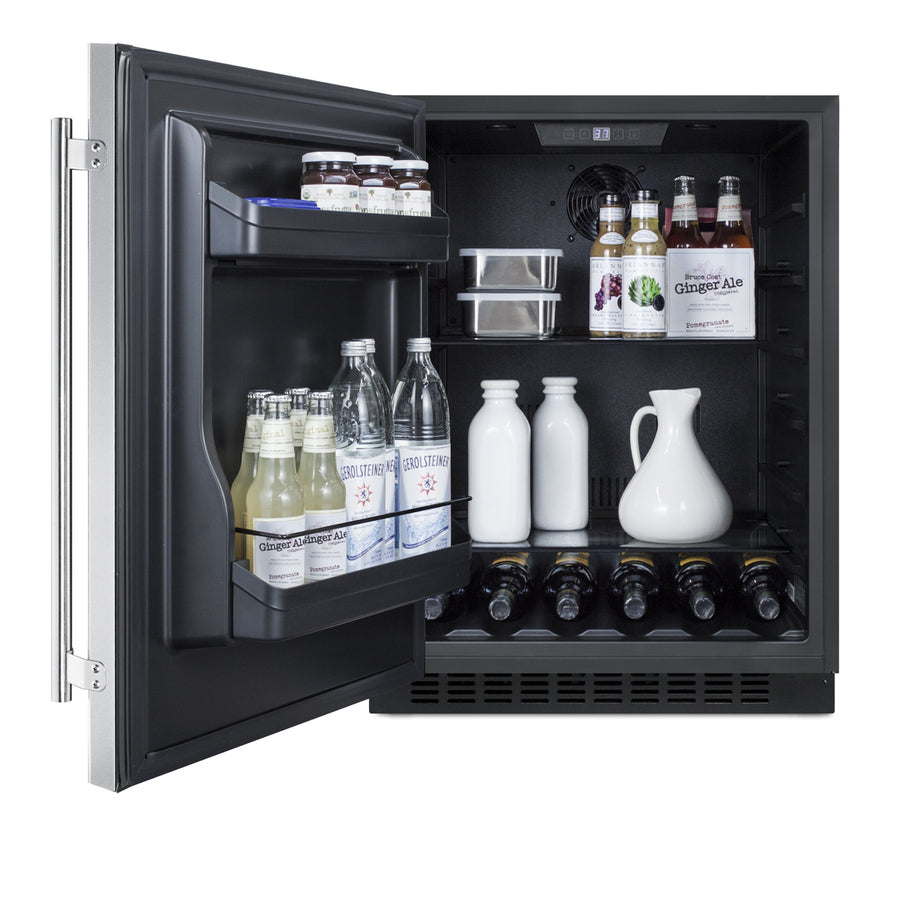 24" Wide Built-In All-Refrigerator, ADA Compliant- Summit AL54CSSLHD - Summit - Wine Fridge Pros