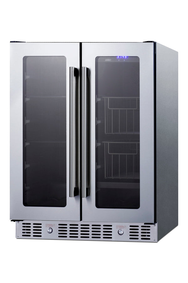 24" Built-In Dual-Zone Produce Refrigerator, ADA Compliant - Summit ALFD24WBVCSSPANTRY - Summit - Wine Fridge Pros